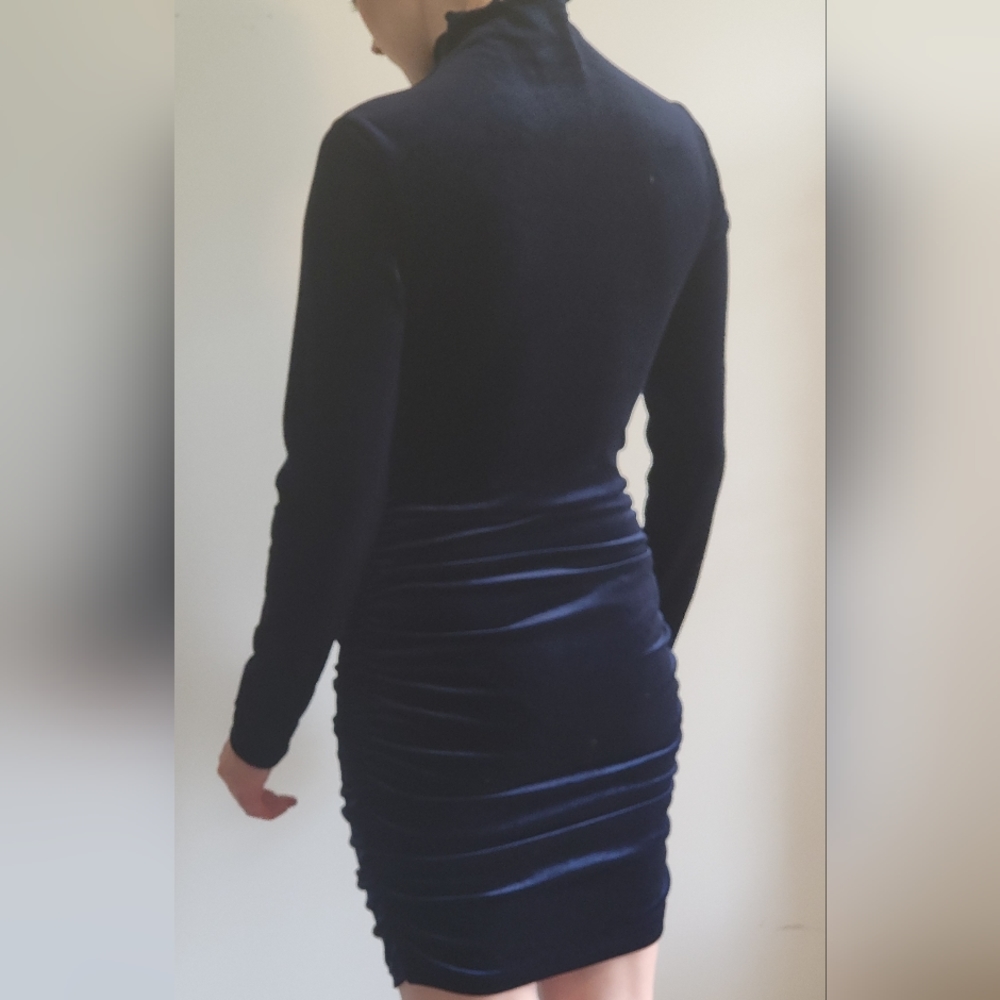 SHEIN Navy velvety dress